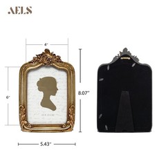 AELS 4×6 Inch Vintage Picture Frame, Elegant Antique Photo Frames with Glass …