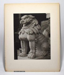 Vintage James W. Howlett Black and White Photograph, ‘Temple Lion / Kyoto’