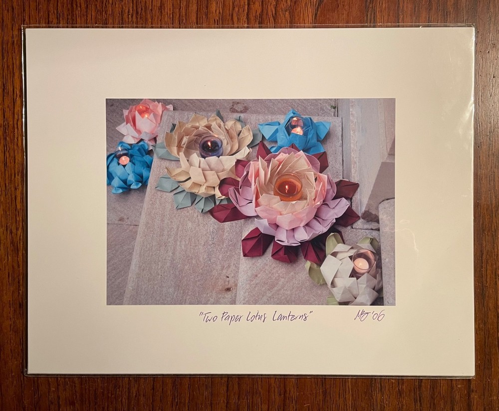 Original photographic print «Two Paper Lotus Lanterns» by Michael Blumenstock