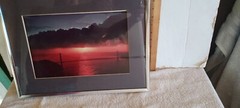 Golden Gate Bridge Sunny Cloudy Framed And Matted Photograph