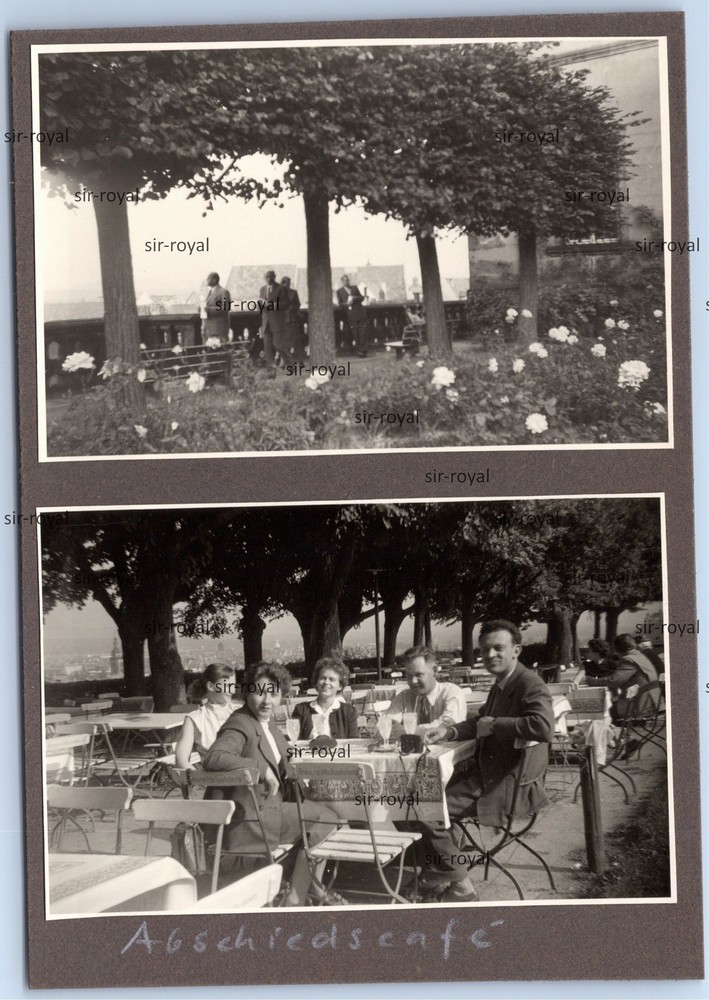 Bamberg 1954 – People in Cafe Beer Garden – 1950s – Photo 9x13cm