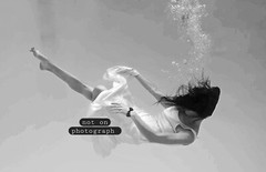 Fine Art Underwater Photography Woman in White Dress Novelty Gift Print 4×6 5×7