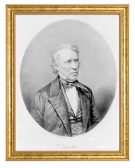 Zachary Taylor Photograph in a Aged Gold Frame