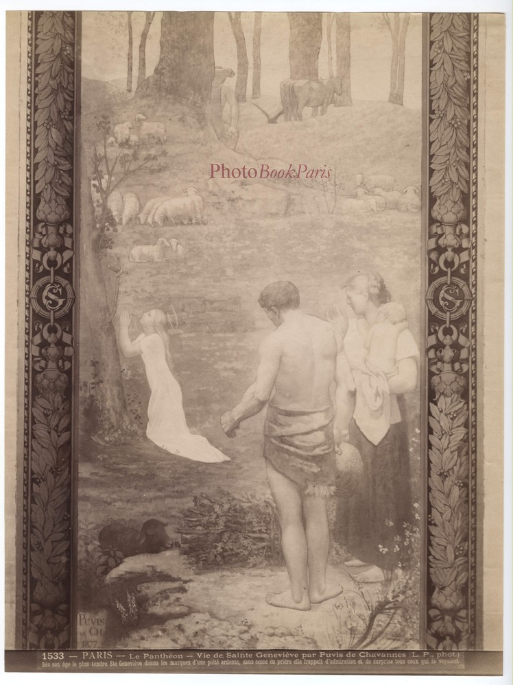 Paris Pantheon Photo Of A Fresco By Puvis De Chavannes Album Vintage Circa 1900