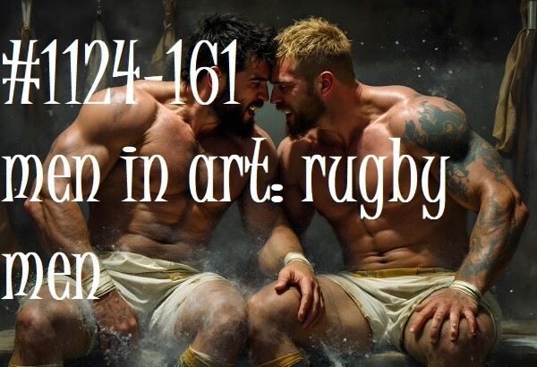 MALE PORTRAIT #1124-161 -men in art series -rugby men -free shipping in usa