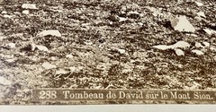 Antique Photograph «TOMB OF DAVID ON MOUNT ZION» mounted on mat board