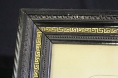 19th Century German Photo of Woman & Dog in Original Mat & Frame 18″