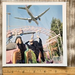 SABIHA CIMEN Magnum Square Print Plane, Students, Train @ Funfare 6″ x 6″ Signed