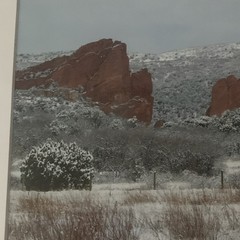 Garden of the Gods in Snow Photography Print – Colorado Matted and Signed
