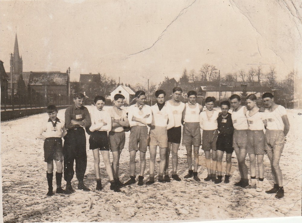 Vintage Photo Pretty Boys in Football Shirt Snapshot 1930s