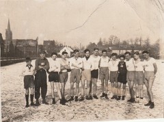 Vintage Photo Pretty Boys in Football Shirt Snapshot 1930s