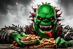 ART Photo Digital Product Collage Poster Image Picture Christmas ogre monster