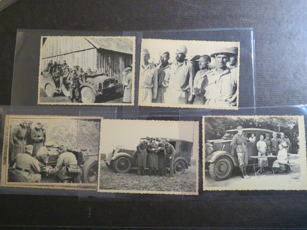 LOT 5 PHOTOS GERMAN MILITARY WEHRMACHT UNIFORMS INDIA WW2 1939-1945 i