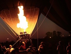 HOT AIR BALLOONS AT NIGHT 8.5×11 or 13X19 B&W BORDERLESS GLOSSY (FREE SHIPPING)