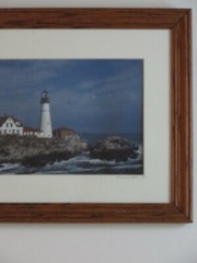 Original Color Photograph of Historic Maine Portland Headlight Signed by Artist