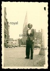 Lüneburg 1950s – on the sand with VW T1 Bus Vehicle Bulli Transporter – Photo 6x9cm