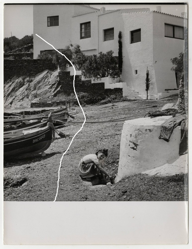 24x18cm – Vintage Barite Photo 1961 Salvador Dali House in Cadaques photo A
