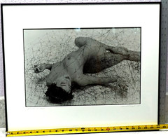 Art Nude VINCENT FRONCZEK Photo «Glenda in Net» Dated 1992 Professionally Framed