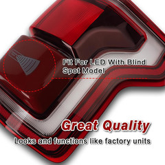 LED Tail Lights Assembly Fit for 2017 2018 2019 Ford F150 | LED Black Raptor wit