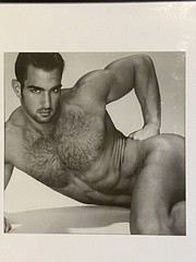Rare Jim French sexy male physique framed 12×12 gay interest calender print