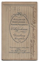 Photograph Willy Frohsinn, Duisburg, Königstrasse 26, toddlers in neat condition
