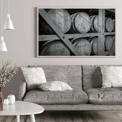 Bourbon Barrels Wall Art, Distillery Photo Print, Whiskey Art, Man Cave Decor