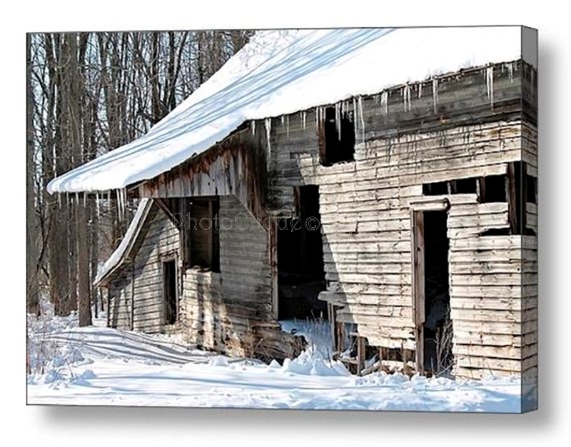 Abandoned Barn ~ 30×20 Ready to Hang CANVAS WRAP ~ Rustic ~ LARGE WALL ART