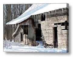 Abandoned Barn ~ 30×20 Ready to Hang CANVAS WRAP ~ Rustic ~ LARGE WALL ART