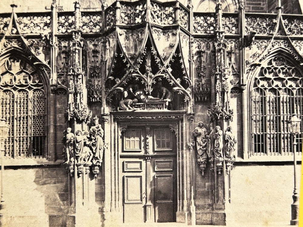 France Strasbourg Cathedral c1866 Photo Stereo Vintage Album