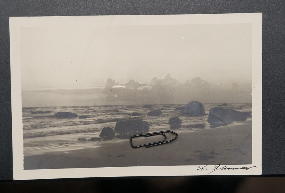 Photo Postcard View 1939 North Sea Sea Sea Clouds Sky Leipzig Stamp Marburg