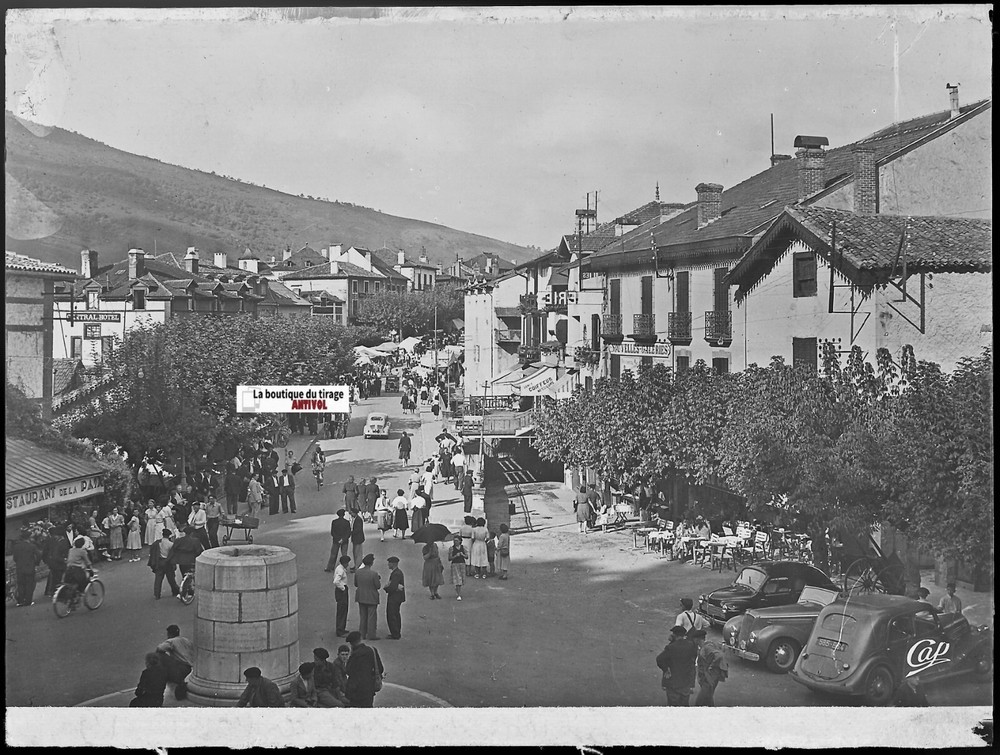 Saint-Jean-Pied-De-Port, Glass Photo Plate, Black & White Negative 11×15 CM