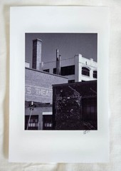 Art Photography Black and White City Scape 5 1/2 X 8 1/2 in Michigan Signed