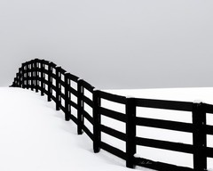 Original Photography Print – Winter Landscape – Black and White – Farmhouse Art