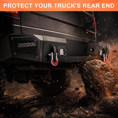 Rear Bumper Fit for Chevy Silverado 1500 GMC Sierra 2007-2013 | Heavy Duty Back