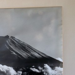 Large 1950s Photograph Mt Fuji Summer Koyo Okada Silver Gelatin Print Japan Vtg