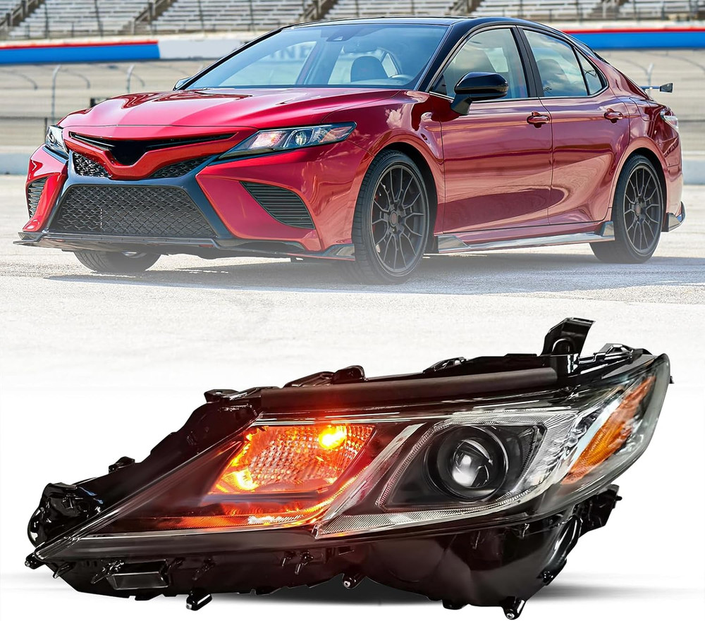 Headlight Assembly Compatible with 2018-2023 Toyota Camry L/LE/SE Sedan OEM LED
