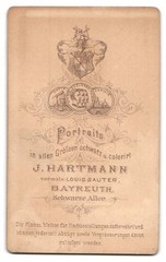 Photograph J. Hartmann, Bayreuth, Schwarze Allee, commoner with glasses