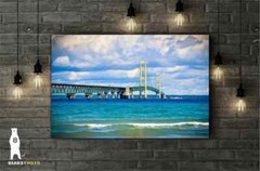 Mackinac Bridge Photography Prints, Mackinaw City MI, Upper Peninsula Wall Art