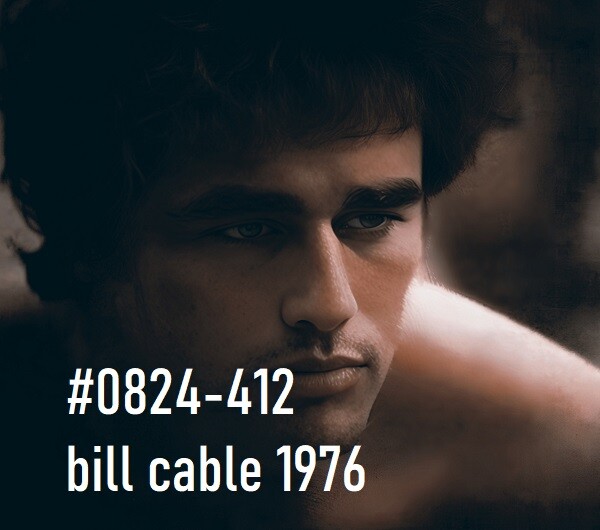 VINTAGE MALE PORTRAIT #0824-412 -bill cable 1976 – free shipping usa