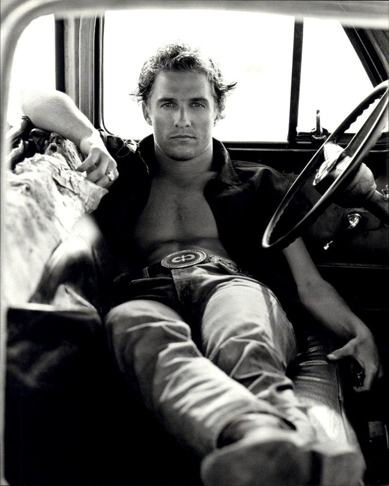 1996 Herb Ritts Actor Matthew McConaughey Pick Up Truck 1996 Art Photo Engraving
