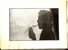 Shadow of a Man Smoking 12″ x 16 1/8″ Photograph-C. 1990s-Mark Bugzester