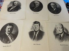 Vintage FIRST 35 presidents 8 By 10 Black and white Photos