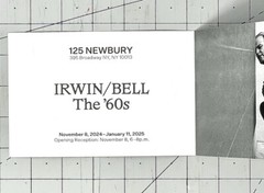 Robert Irwin / Larry Bell Art Photo Announcement Card “Irwin/Bell: The 1960’s”