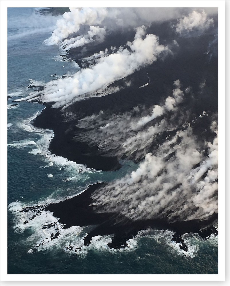 Kilauea Volcano Kapoho Bay And Vacationland Ocean Entry 2018 Silver Halide Photo