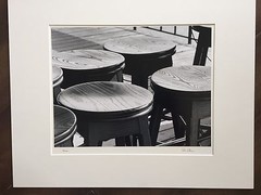 BRUCE BLUM SIGNED B&W Photo Print (16″X 20″)-«Stools «