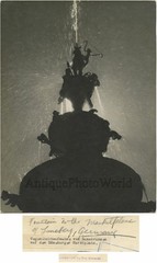 Luneburg Fountain Germany antique art silhouette photo