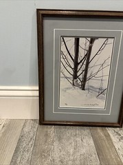 ERMINE IN TREES FRAMED BY THOMAS MANGELSEN 45 OF 950 SIGNED 1993 RARE 15 X 12