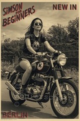 Trigger 10x15cm Moped Fantasy with Woman Outdoors B/W, Sunglasses AR Image #DR1002