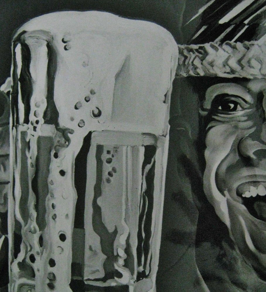 VINTAGE 1966 PHOTOGRAPH OF RAOUL MIDDLEMAN’S WORK TITLED DRAFT BEER (BREWERIANA)