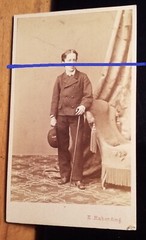 Max Nowotny 1866 as Boy with Stick and Hat/CDV E. Rabending Vienna